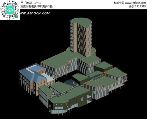 紅動(dòng)網(wǎng)商業(yè)中心建筑群3D模型資源推薦 編號(hào)1717319免費(fèi)下載與設(shè)計(jì)應(yīng)用